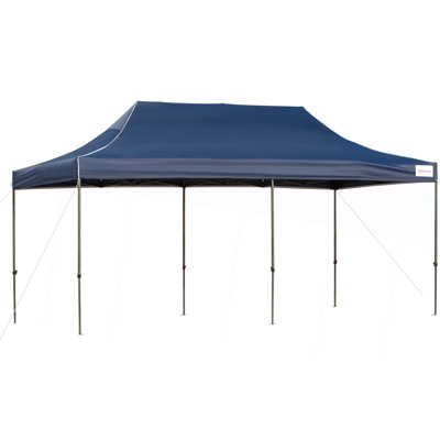 Outsunny Pop Up Canopy Tent With Sidewalls & Doors, Instant Tents For Parties With Wheeled Carry Bag, Height Adjustable, For Outdoor, Garden, Patio