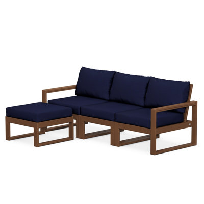 POLYWOOD EDGE Modular Deep Seating Set with Ottoman