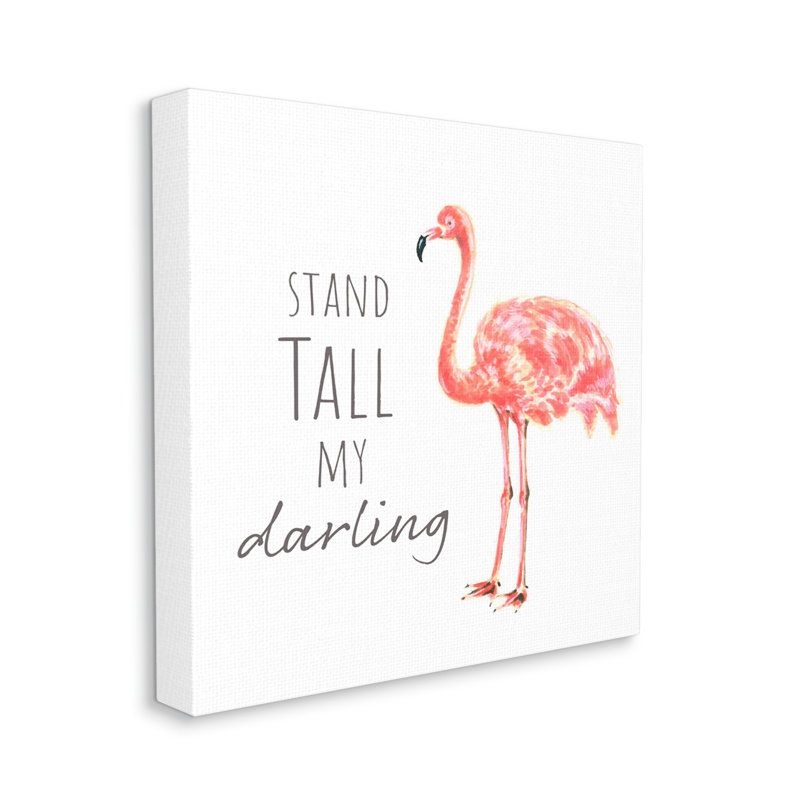 «Stand Tall My Darling Motivation» par - Art textuel, Plaque de bois, H 30 po x l 30 po