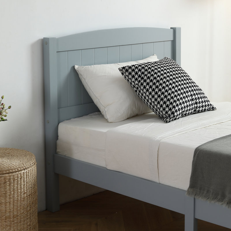 Heffron Solid Wood Bed, Twin, Gray