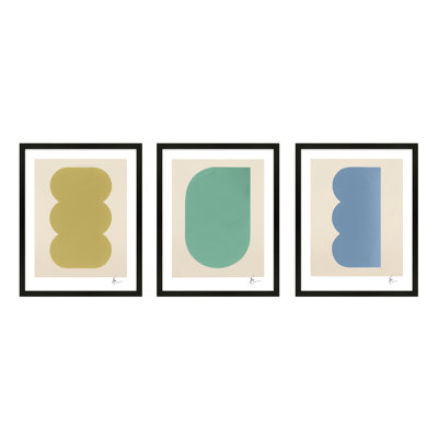 Trou de serrure 4-6. Ensemble de 3 pièces par Lee Lessem - Ensemble de 3 cadres de peinture