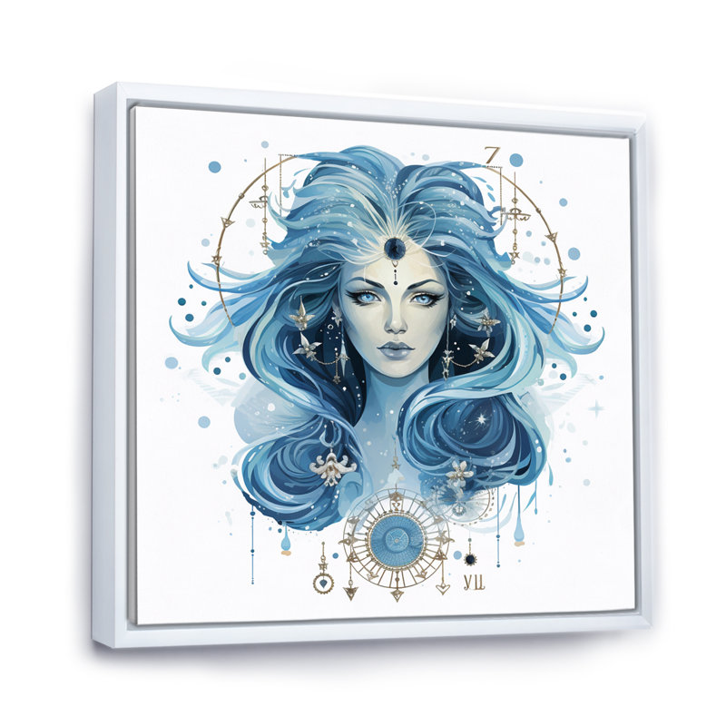 Astrologique Insight I sur impression sur toile, Cadre flottant blanc, H 36 po x l 36 po x P 1,5 po
