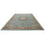 Tapis traditionnel bleu en laine noué à la main 9 pi 11 po x 14 pi Oushak-987679708-987679697
