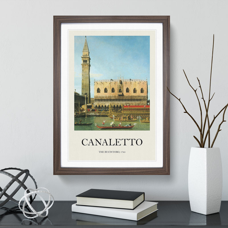 Ascension Day Vol.1 by Giovanni Canaletto - Picture Frame Graphic Art, 36cm H x 27cm W x 2cm D, Walnut Framed