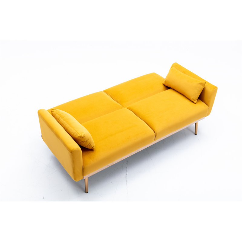 HY 68,51 po Causeuse en velours, Jaune