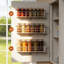5-Tier Wall Mount Spice Rack Organizer With Screws And Adhesive, Space-Saving Hanging Shelf For Kitchen Counter, Cabinet, Or Bathroom Storage