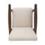 Chaise de style Mid-Century moderne avec revêtement beige et structure d'appoint solide