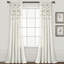 Panneau de rideau simple semi-diaphane en lin texturé Lho Decor Boho Pom Pom-97653635-88659911