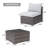 2-Piece All-Weather Outdoor Rattan Patio Furniture Set With 25.2 Inches Width Armless Sofa & Coffee Table