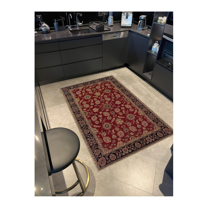 Tapis décoratif floral rétro Etnik, Carré 3 pi 3 po