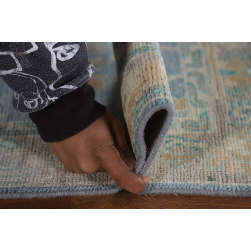 Tapis bleu Oushak