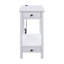 Table d'appoint blanche avec rangement USB