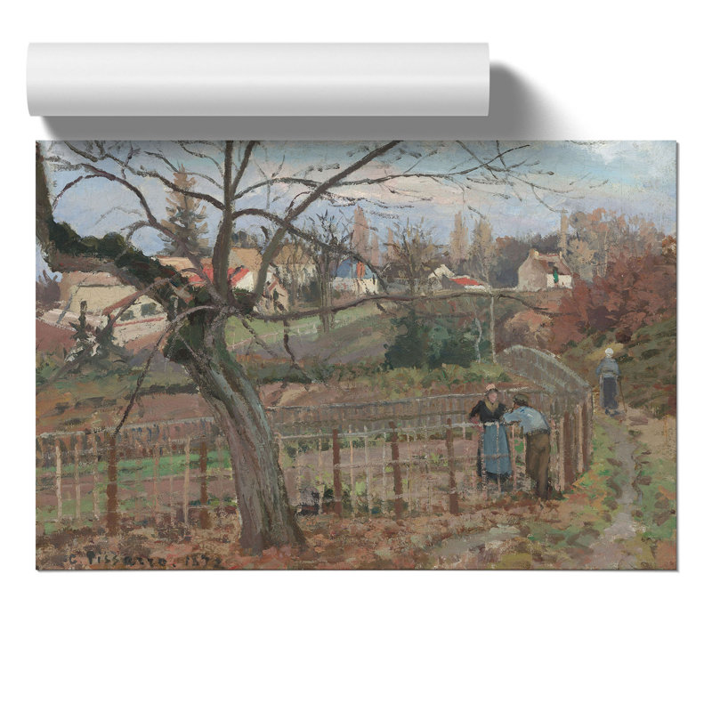 The Fence 1985.64.31 by Camille Pissarro - Frameless Print, 30cm H x 42cm W x 0.1cm D