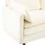 Nuage 69 po, coussins en chenille beige 22 po, 2 coussins décoratifs, siège modulaire, velours côtelé, assise moelleuse moyenne, pour le confort de votre appartement