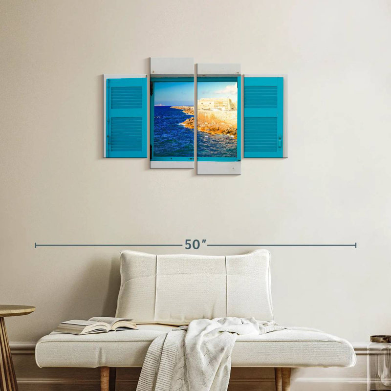 Lilie Greece Through The Window, 22" H x 36" W