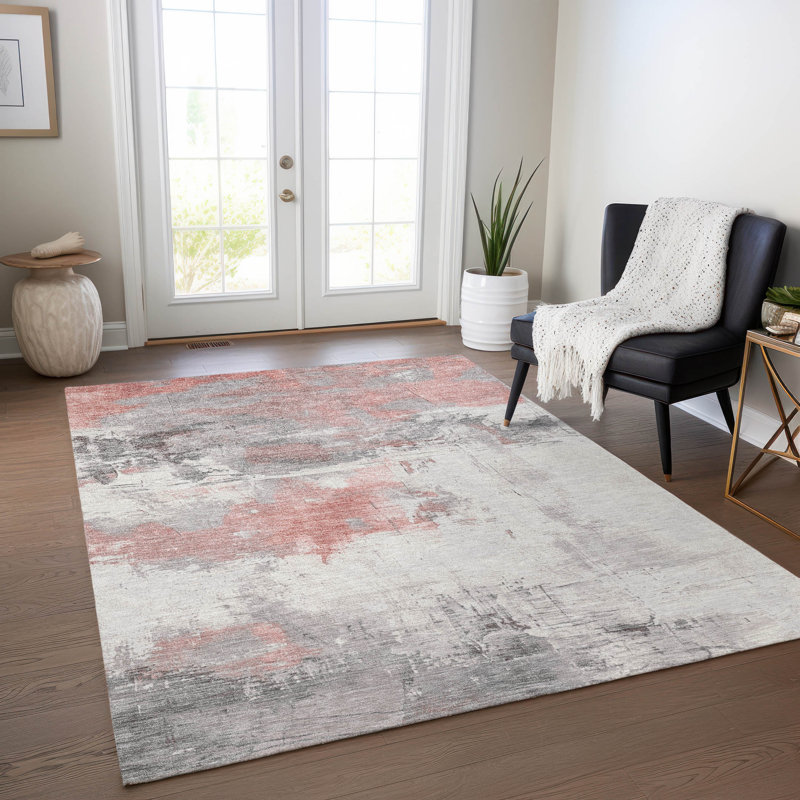 Tapis corail intérieur / extérieur lavable à la machine Cinead ACN1685, Rectangle 10 pi x 14 pi