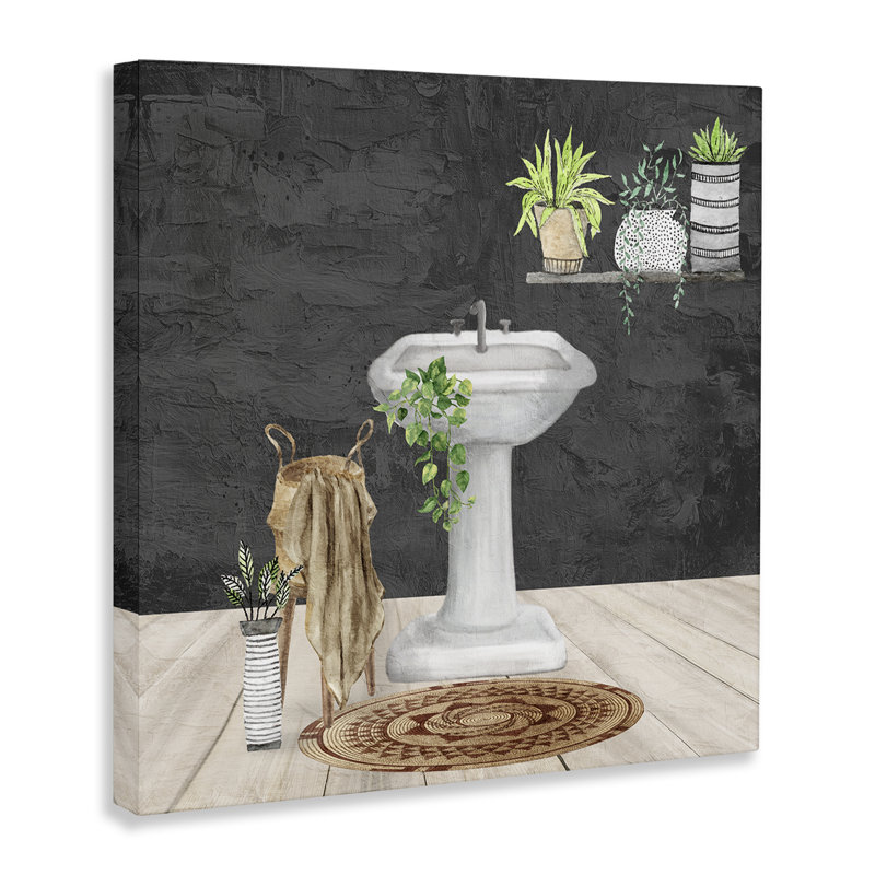 Art mural sur toile Relaxing Bathroom View par Kim Allen, H 30 po x l 30 po