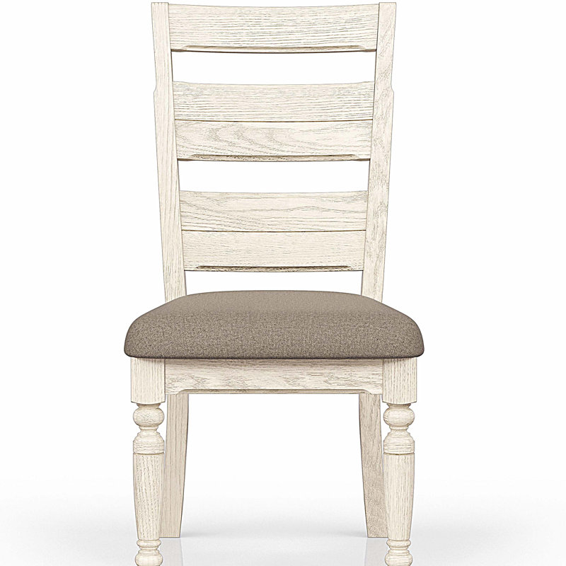 Chaises de salle à manger à dossier échelle, ensemble de 2
