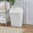 Sterilite 7.8 Gallon SwingTop Kitchen Wastebasket Trash Can, White (6 Pack)