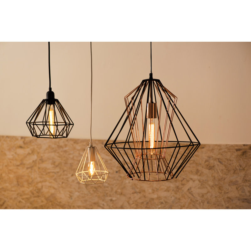 Rueben 1 - Light Geometric Pendant, White