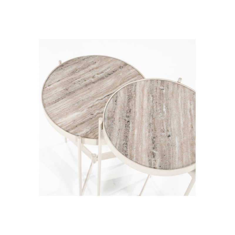 Sib Marble Nesting End Table