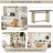 59.1'' Painted Entryway Table With Pine Veneer, Unique Triple Rectangle Design Console Table With Thick Pine Wood Legs, Extra Long Sofa Table-359359427