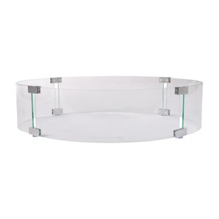 Tempered Glass Wind Guard for Round & Oval Gas Fire Pits