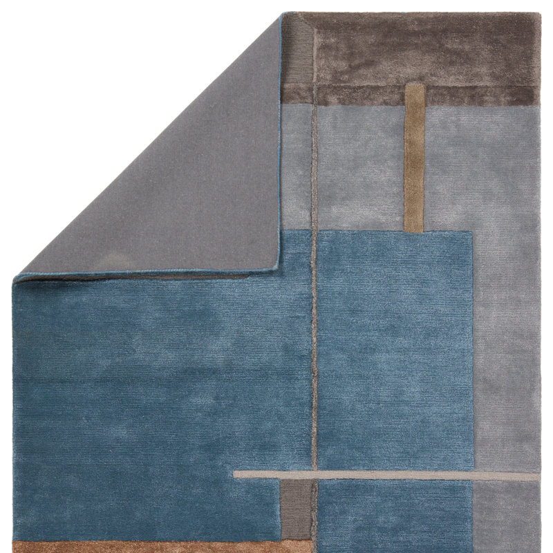 Collman Hand Tufted Abstract Indoor Rug, Rectangle 6' x 9'