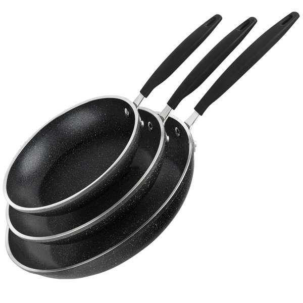 Set de 3 sartenes antiadherentes Granitestone, 8", 10" y 12", recubrimiento triple de mineral y diamante, sartén antiadherente, sartén para omelette, libre de PFOA, apto para lavavajillas, mango de tacto frío 2