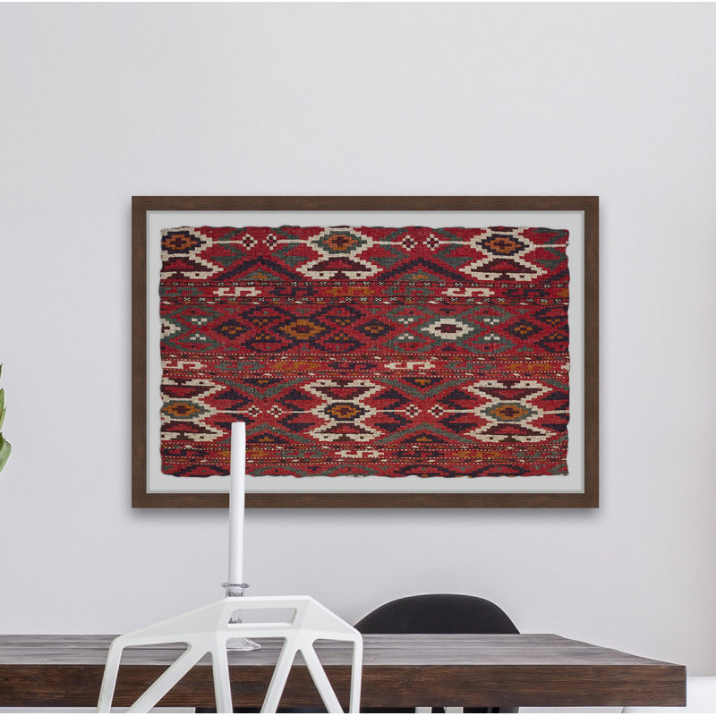 Red Tribal Pattern - Single Picture Frame Print, 61cm H x 91cm W x 3.81cm D