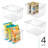 Plastic Storage Bins with Handles for Household Storage and Organization - Ideal for Kitchen, Bathroom, or Home Office