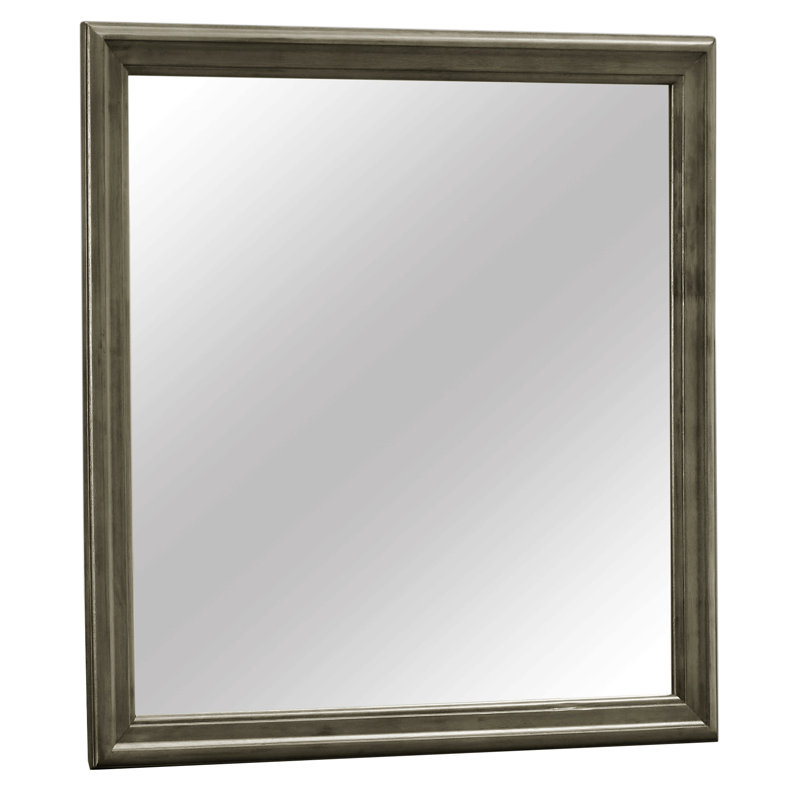 Miroir rectangulaire mural, gris