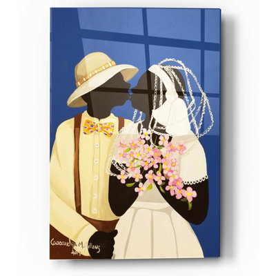 «You May Kiss The Bride» par Cassandra Gillens, art mural en verre acrylique