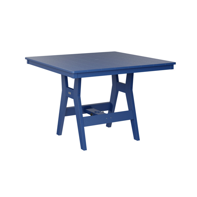 Table carrée à hauteur de comptoir de 44 po Berlin Gardens Harbor, Bleu pacifique