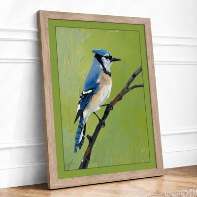 Blue Jay On Branch Naturalistic - Print