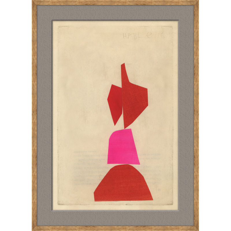 «Collage Series - Hope» par Susan Hable - Peinture encadrée sur papier