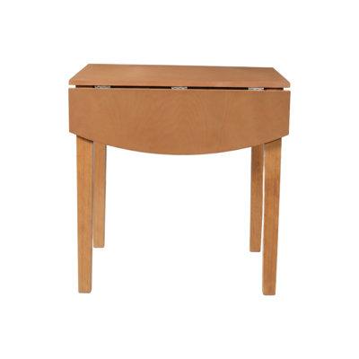 Drop Leaf Extendable Wood Dining Table for 2-4 People, 29–47 Inch Space Saving Modern Kitchen Table, Natural