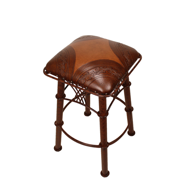 Tabouret 30 "Montana, Brun antique / motif deux tons