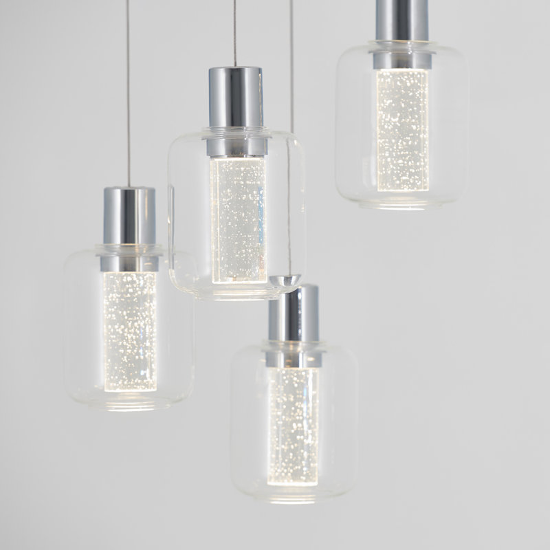 Luminaire suspendu pour pot de grappe 4 lumières Schultz