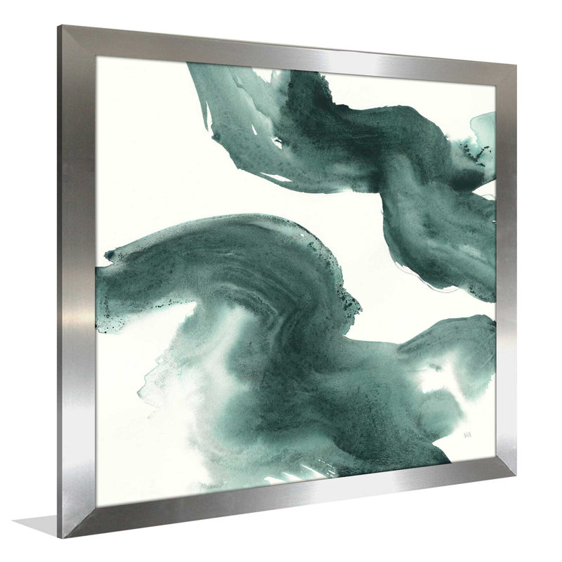 «Jasper Wash II», reproduction de peinture à l'aquarelle, H 21,5 po x l 21,5 po x P 0,75 po, Encadrement argenté