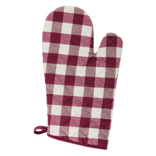 Live Life Products Checkered Polyester Oven Mitt Set (Set of 2)