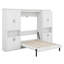 Lit escamotable double avec armoires de rangement coulissantes doubles, armoire murale cachée avec tablettes latérales doubles à 6 niveaux, lit mural peu encombrant-261961034