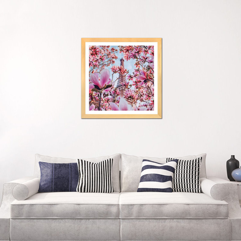 « All you need is Love » par Hobopeeba-reproduction de photo, Toile avec cadre en bois beige, Blanc