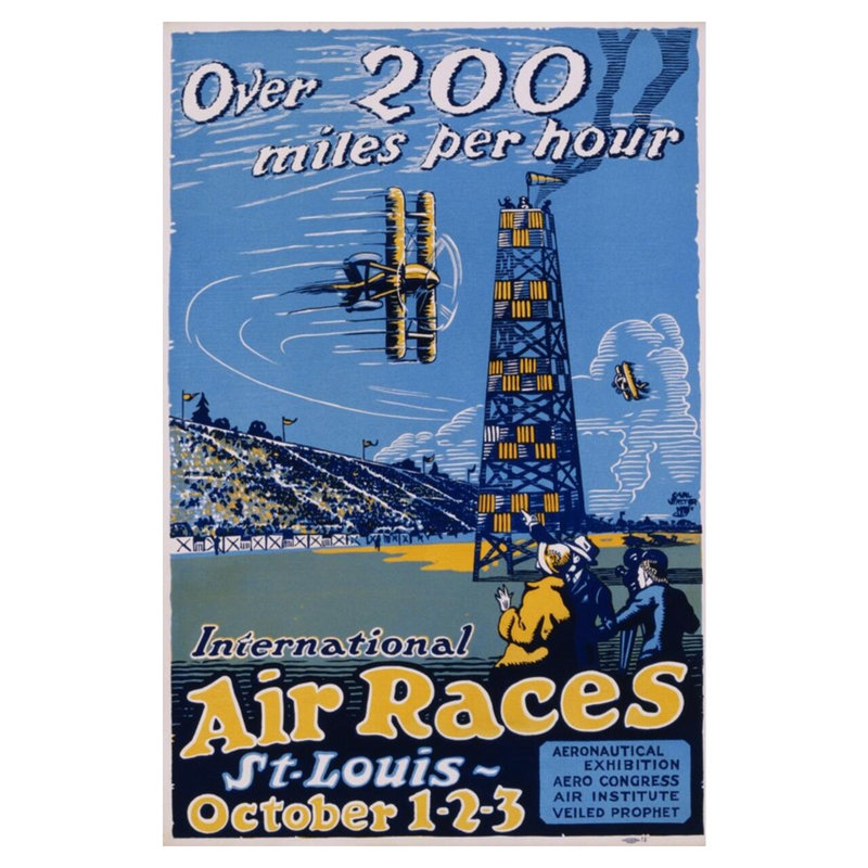 «International Air Races» par Carl Dalter - Estampe numérique, H 40 po x l 32 po