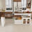 Kitchen Island With Extendable And Rotating Table, Wooden Kitchen Island With 4 Drawers-218395874