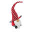 Figurine de Noël gnome 20,5 po rouge, blanc et gris