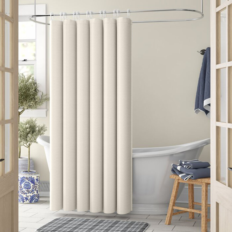 Rideau de douche simple en coton de couleur unie 100% delioara, Gris marbre