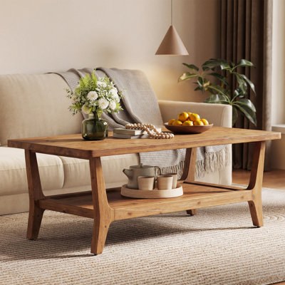 Solid Wood Four Leg Coffee Table