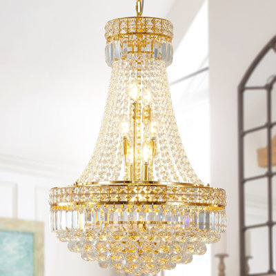 24" 13 - Light Luxury Empire Dimmable Crystal Chandelier