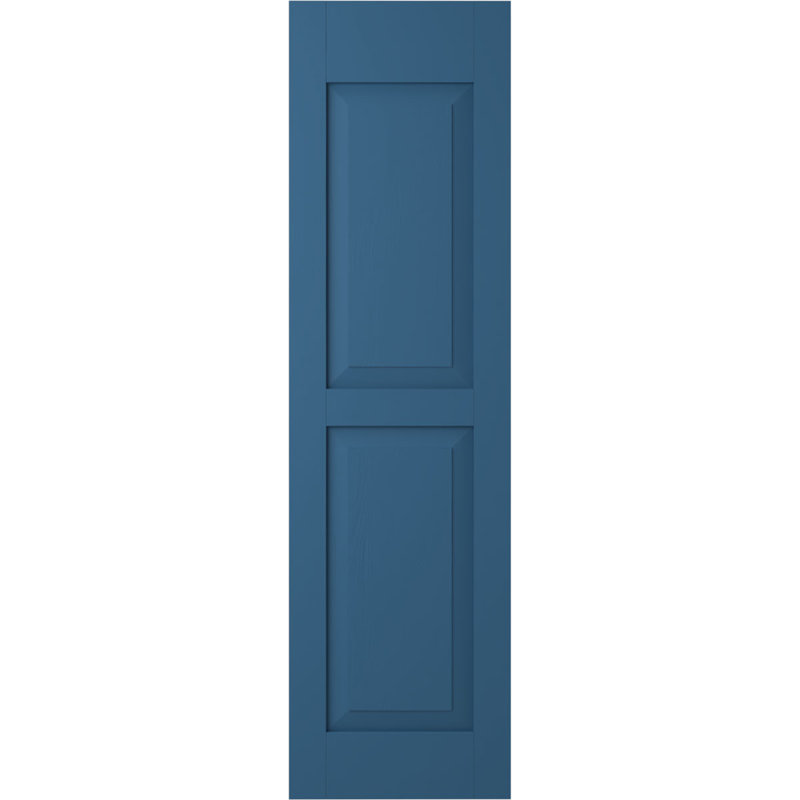Americraft Two Equal Flat Panel Shutters (Per Pair), Sojourn Blue, 46", 18"